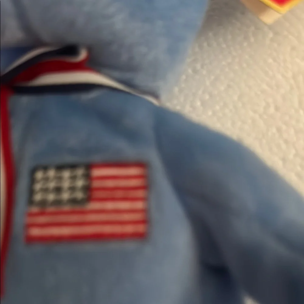 Ty Blue Teddy BearAmerican Flag - Picture 2 of 8